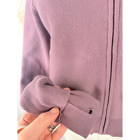 Athleta Advantage Knit Zip Sweater Size XS Damask Mauve Cardigan Athleisure - Picture 6 of 16